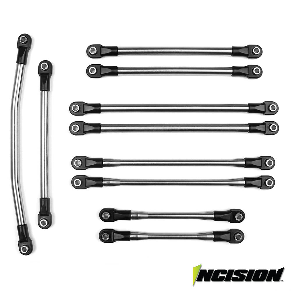 Incision SCX10-II 12.3" 1/4 Stainless Steel 10pc Link Kit – image 1