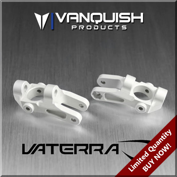 Vaterra Twin Hammers Front 15 Degree Caster Block Set Clear Anodized – image 1