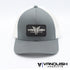 Vanquish Products Trucker Flex Fit Hat -Gray with White Mesh